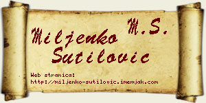 Miljenko Šutilović vizit kartica